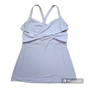 Lululemon Athletica Light Gray Wrap Tank Top